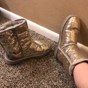 Silver Sequin Uggs